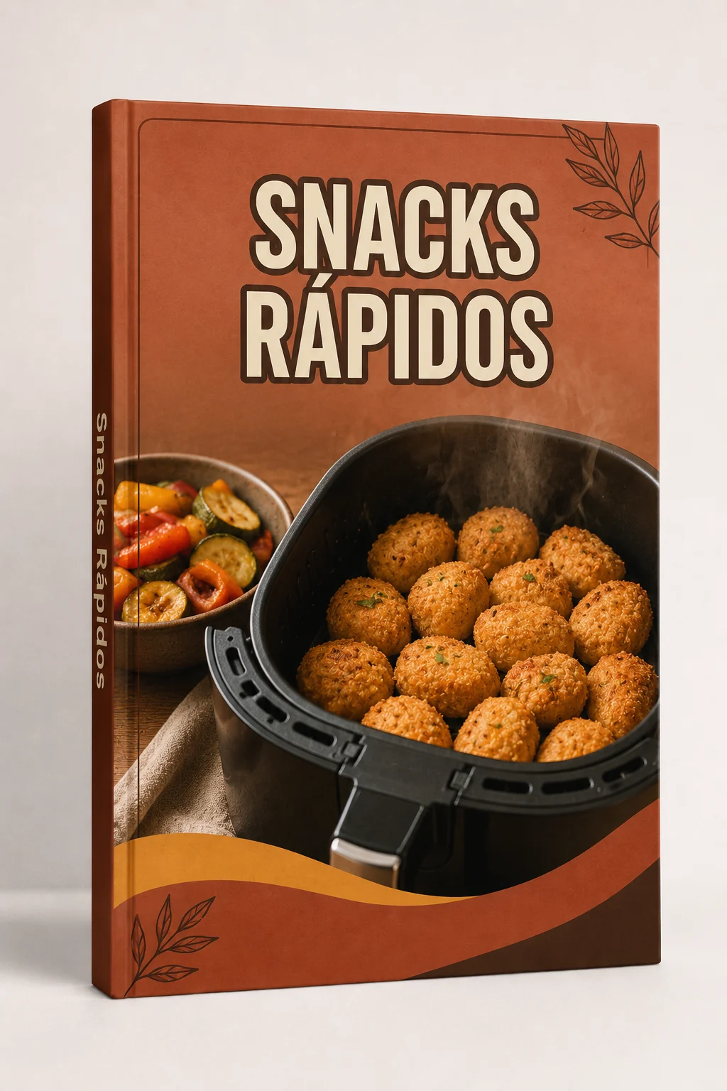 Portada del libro Snacks Rápidos con snacks de freidora de aire