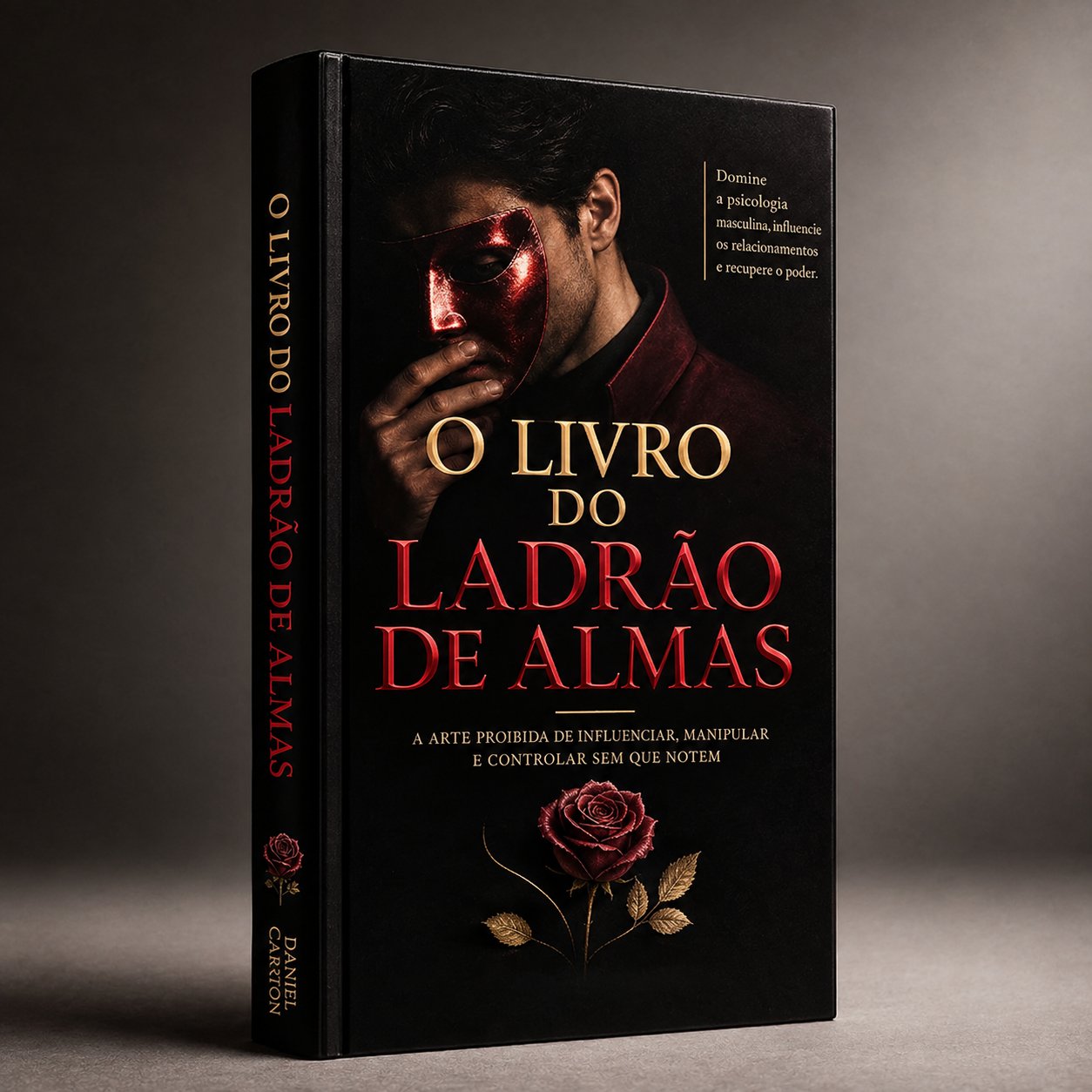 Capa 3D do livro O Livro do Ladrão de Almas sobre fundo escuro