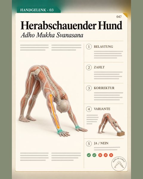 Karte: Herabschauender Hund